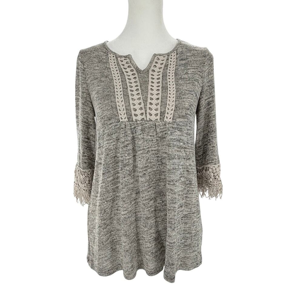 Vintage Windham Pointe Polo Shirt Large Green Cream Colorblock Banded Hem